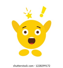 Shocked emoji icon design vector
