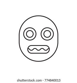 shocked emoji icon illustration isolated vector sign symbol