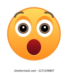 shocked emoji vector face emoticon