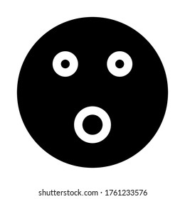 shocked Emoticon. emoji vector illustration