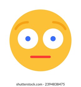 Shocked emoticon. Express emotions, online communication, message, texting, shock, surprise, horror, scared, confused, eyes wide open, stun, speechless. Colorful icon on white background - Shutterstock ID 2394838475