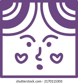 Cara de emoción impactada, ilustración, vector sobre un fondo blanco.
