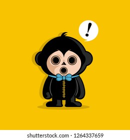 Shocked expression illustration. This illustration is ideal for kid's illustration.