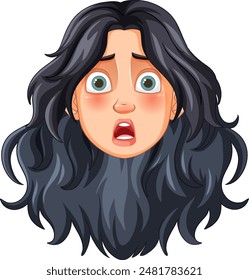 A shocked expression on a woman's face