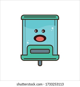 Shocked Expression of Soap Dispenser Vector Design