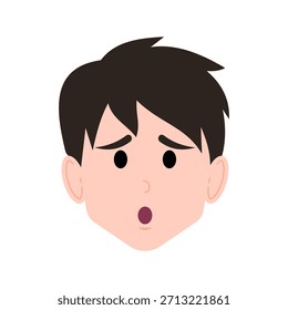 Ilustração do vetor de caracteres de face chocada