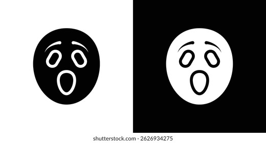 Imagem emoji face chocada conceito ícone, ilustração vetorial