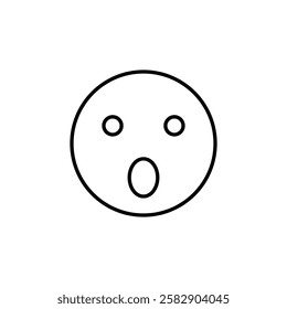 Shocked face icon Flat fill set collection