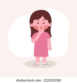 Shocked girl kid. kids expression