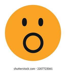 Shocked in groovy style . Vector design icon