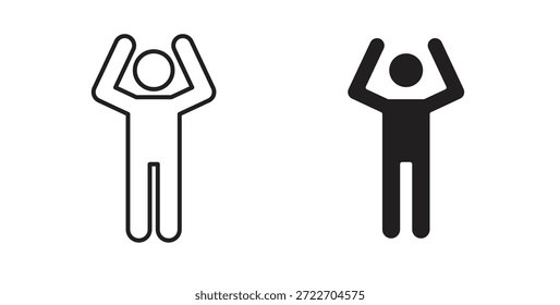 Ilustración vectorial aislada del icono humano conmocionado. Pictograma de Vector para Web y App