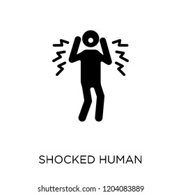 shocked human icon. shocked human symbol design from Feelings collection. Simple element vector illustration on white background.