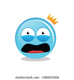 Shocked Ice Guy Emoticon flat
