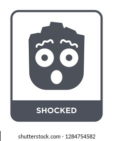 shocked icon vector on white background, shocked trendy filled icons from Smiles collection, shocked vector illustration