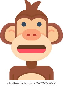 Shocked Line vector Icon Design