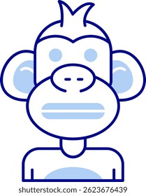 Diseño de ícono de Vector de línea impactada