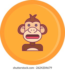 Shocked Line vector Icon Design