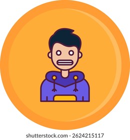 Design de ícone de vetor de linha com choque