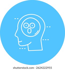 Shocked Line vector Icon Design