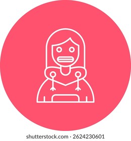Diseño de ícono de Vector de línea impactada