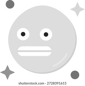 Shocked Line vector Icon Design