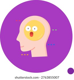 Shocked Line vector Icon Design