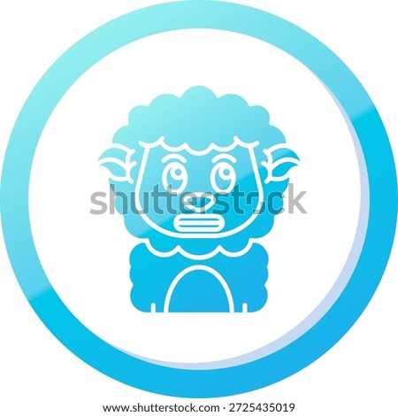 Shocked Line vector Icon Design