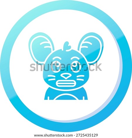 Shocked Line vector Icon Design