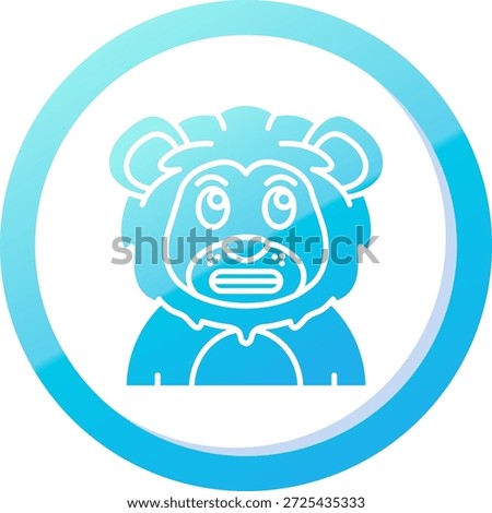 Shocked Line vector Icon Design