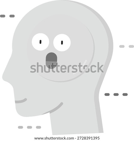 Shocked Line vector Icon Design