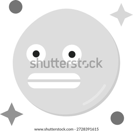 Shocked Line vector Icon Design