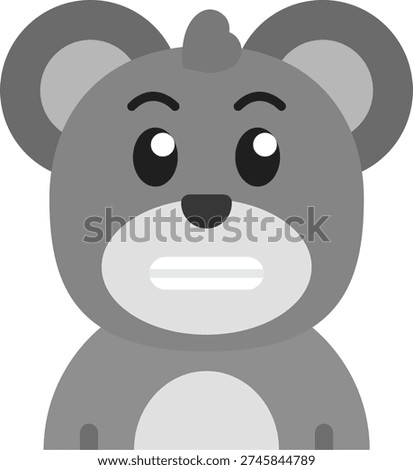 Shocked Line vector Icon Design