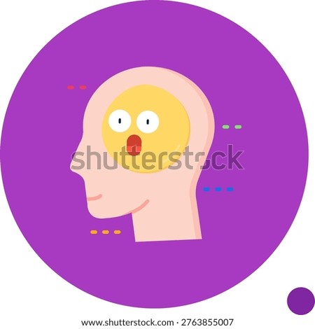 Shocked Line vector Icon Design