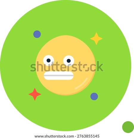 Shocked Line vector Icon Design