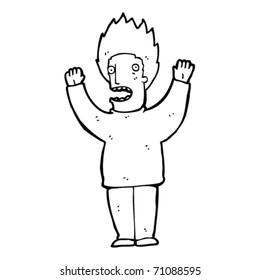 shocked man cartoon