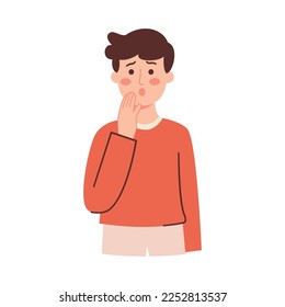 Shocked Man illustration.  Wow expression