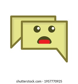 Shocked message character illustrations, message character illustrations, can be used for making applications