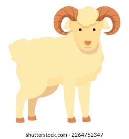 Shocked ram icon cartoon vector. Face wildlife. Wild emblem