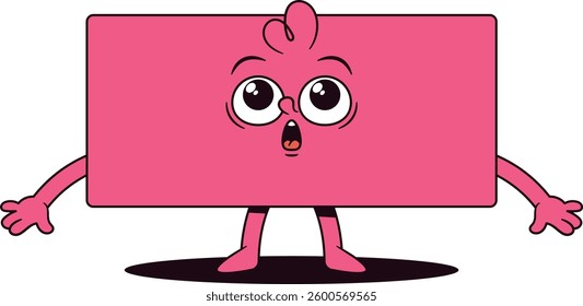 Shocked rectangle geometric figure emotion