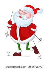 Shocked Santa Skiing