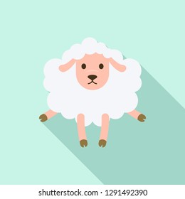 Shocked sheep icon. Flat illustration of shocked sheep vector icon for web design