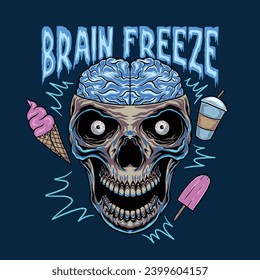 Shocked Skull Getting Brain Freeze