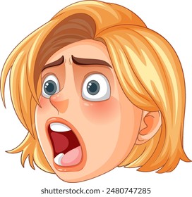 A shocked and surprised cartoon face