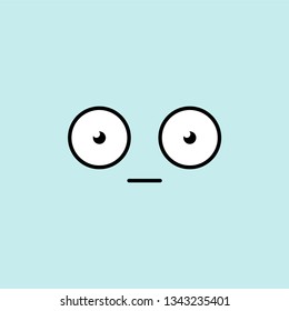 Shocked, surprised emoji vector illustration