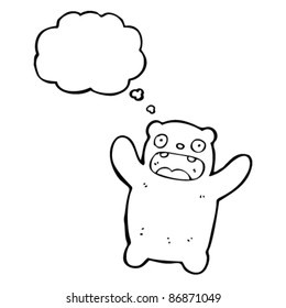 shocked teddy bear cartoon