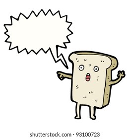 shocked toast cartoon character