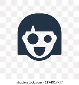 Shocked vector icon isolated on transparent background, Shocked transparency concept can be used web and mobile