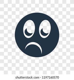 Shocked vector icon isolated on transparent background, Shocked transparency logo concept