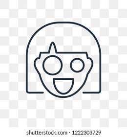 Shocked vector outline icon isolated on transparent background, high quality linear Shocked transparency concept can be used web and mobile