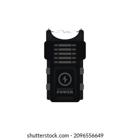 Schutzschreiber. Taser ist eine elektrische Waffe. Sicherheitsgegenstand.